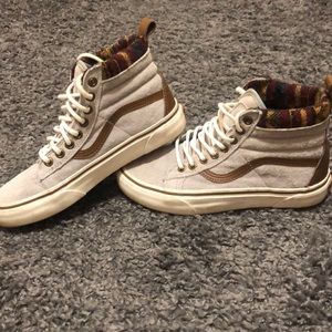 Grey and brown vans